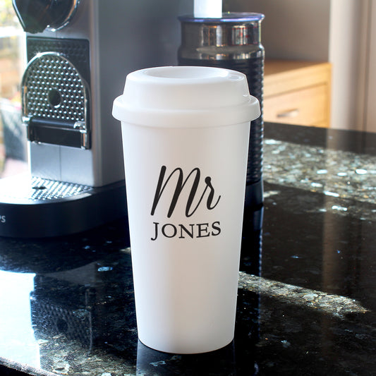 Personalised Free Text Insulated Reusable Eco Travel Cup - image 2