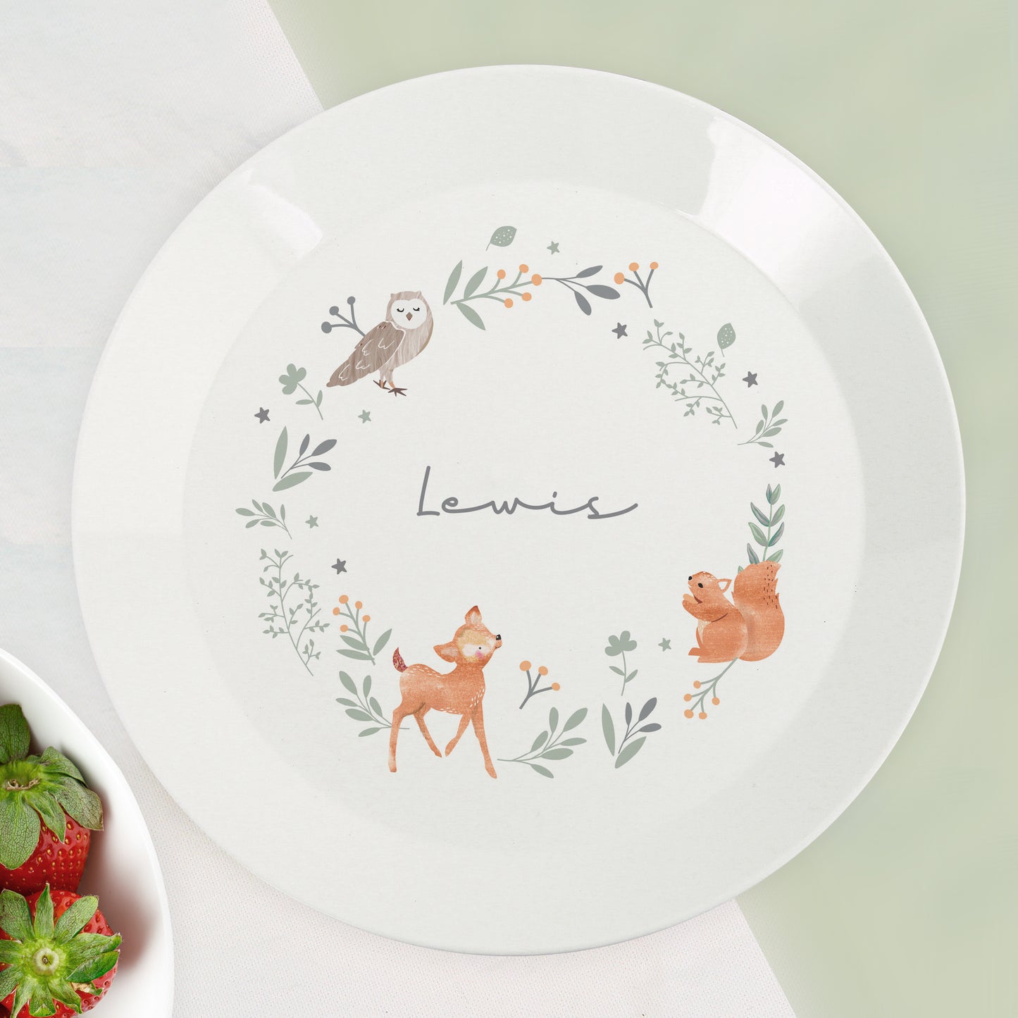 Personalised Woodland Animals Plate - image 2