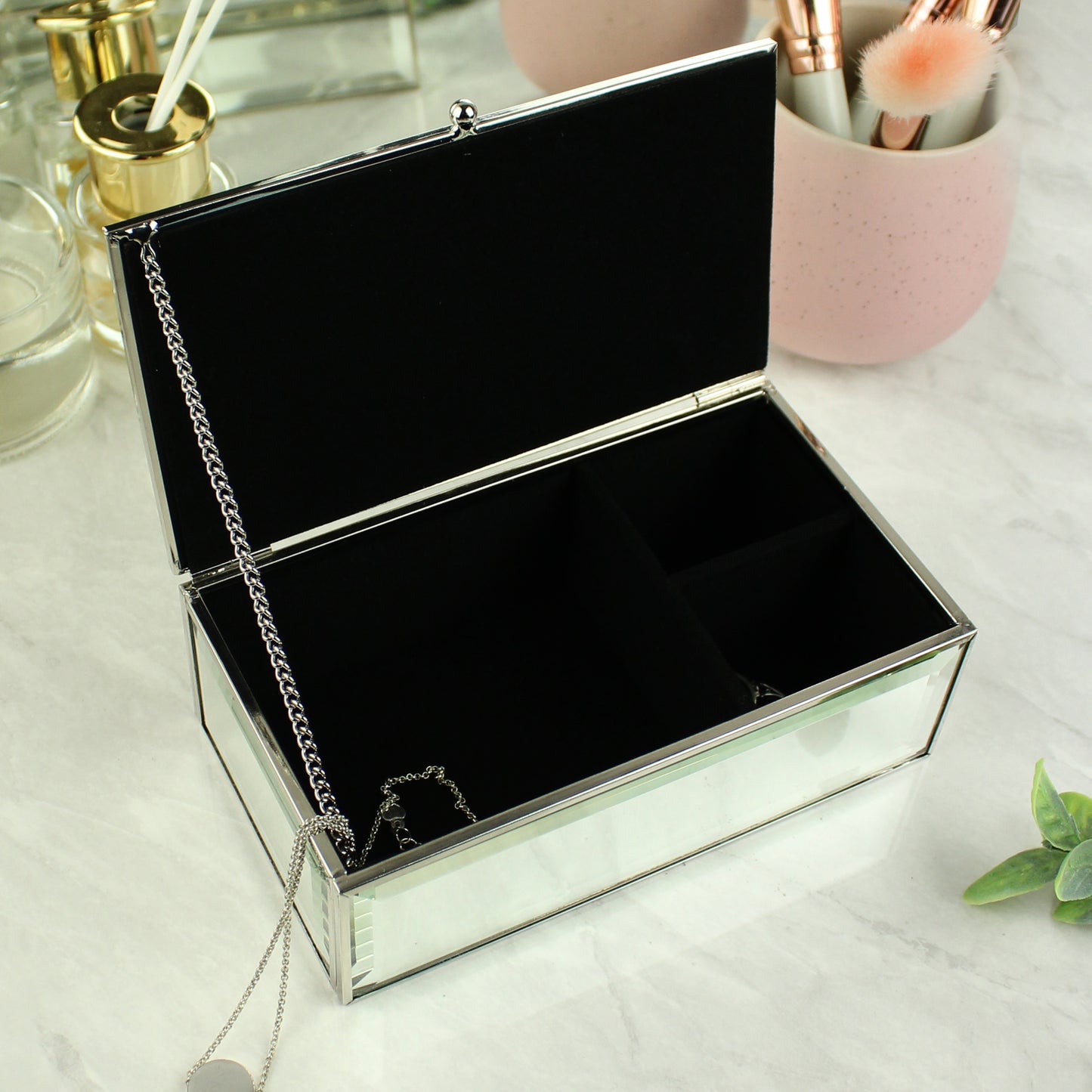Personalised Botanical Mirrored Jewellery Box - image 8