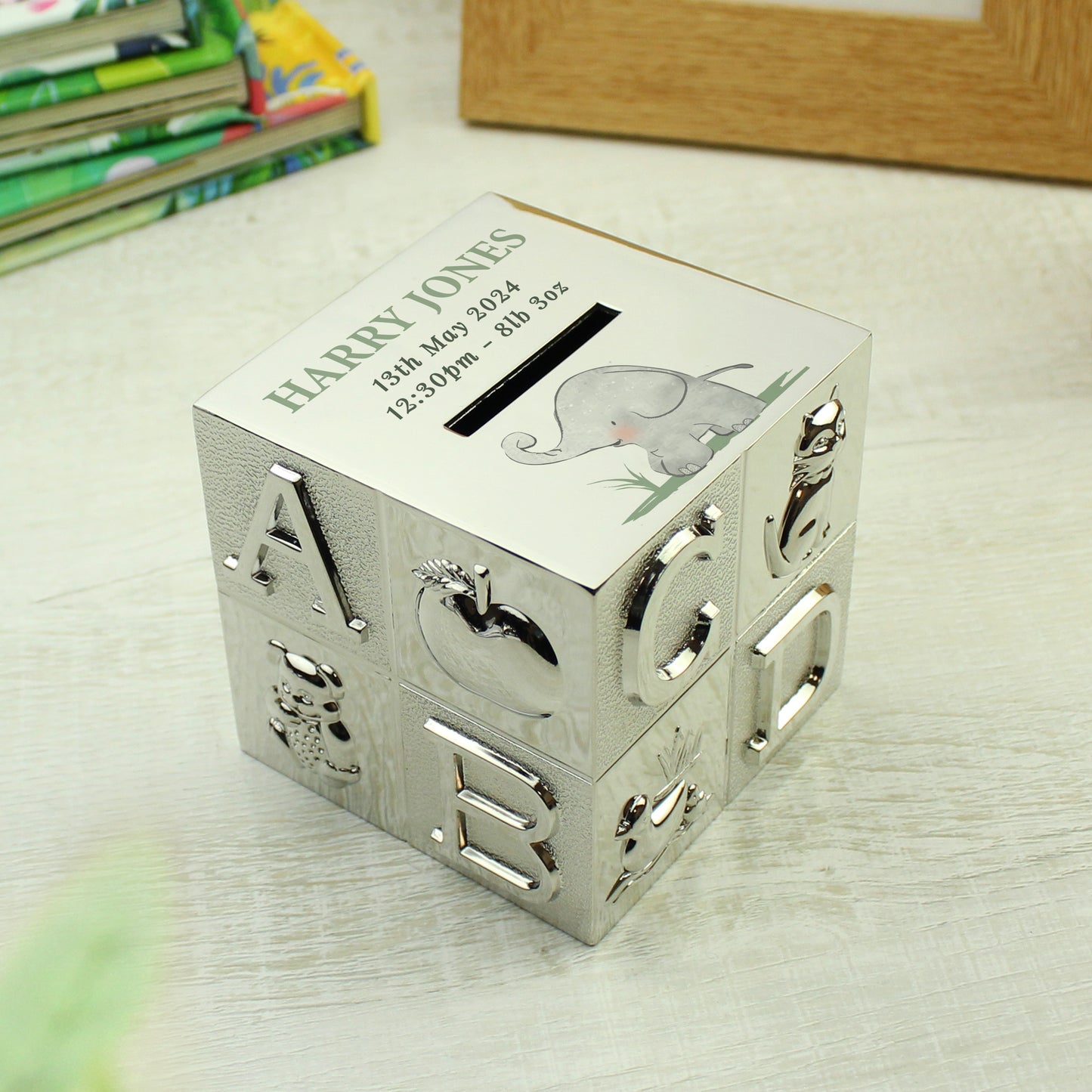 Personalised Hessian Friends ABC Money Box - image 6