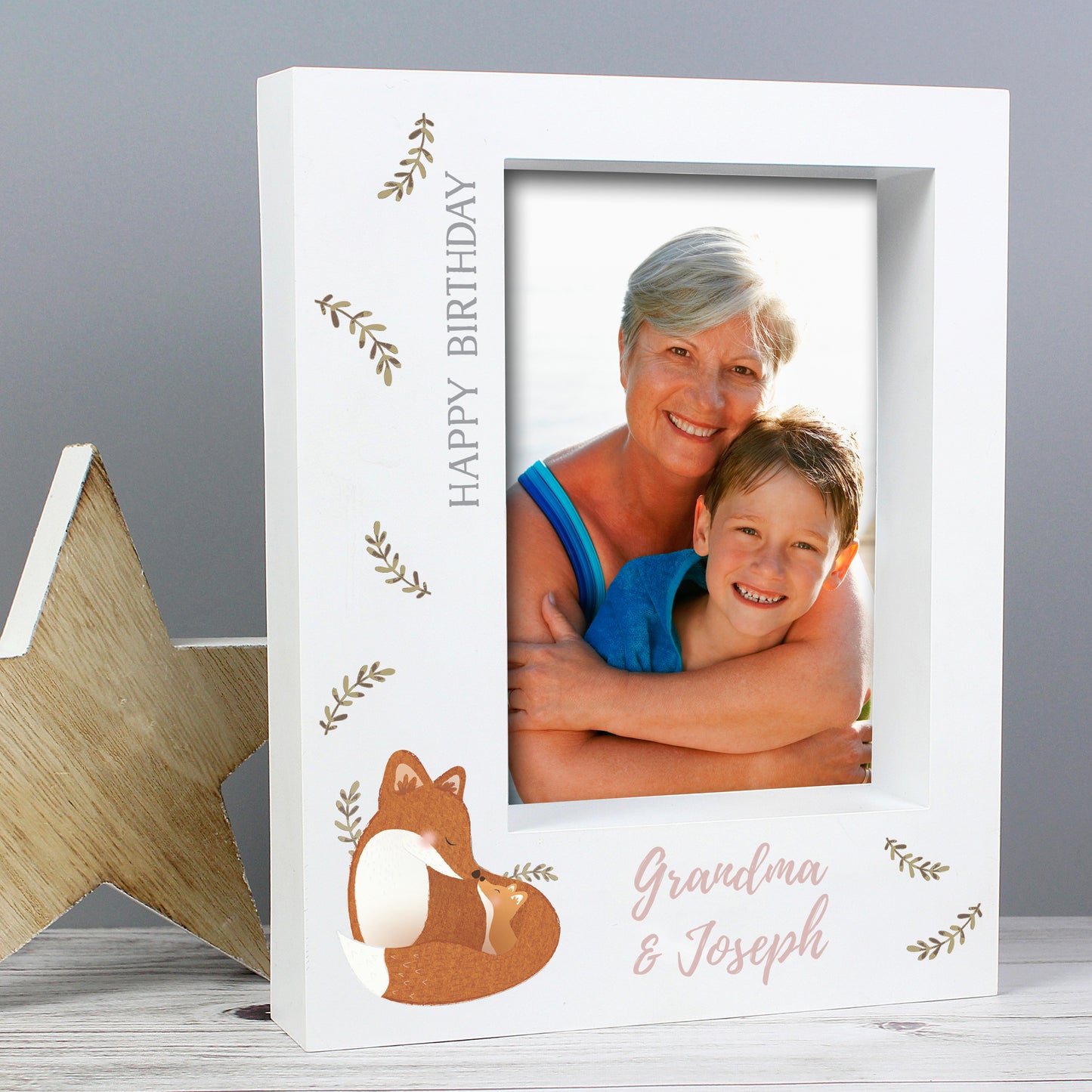 Personalised Mummy and Me Fox 5x7 Box Photo Frame - image 5