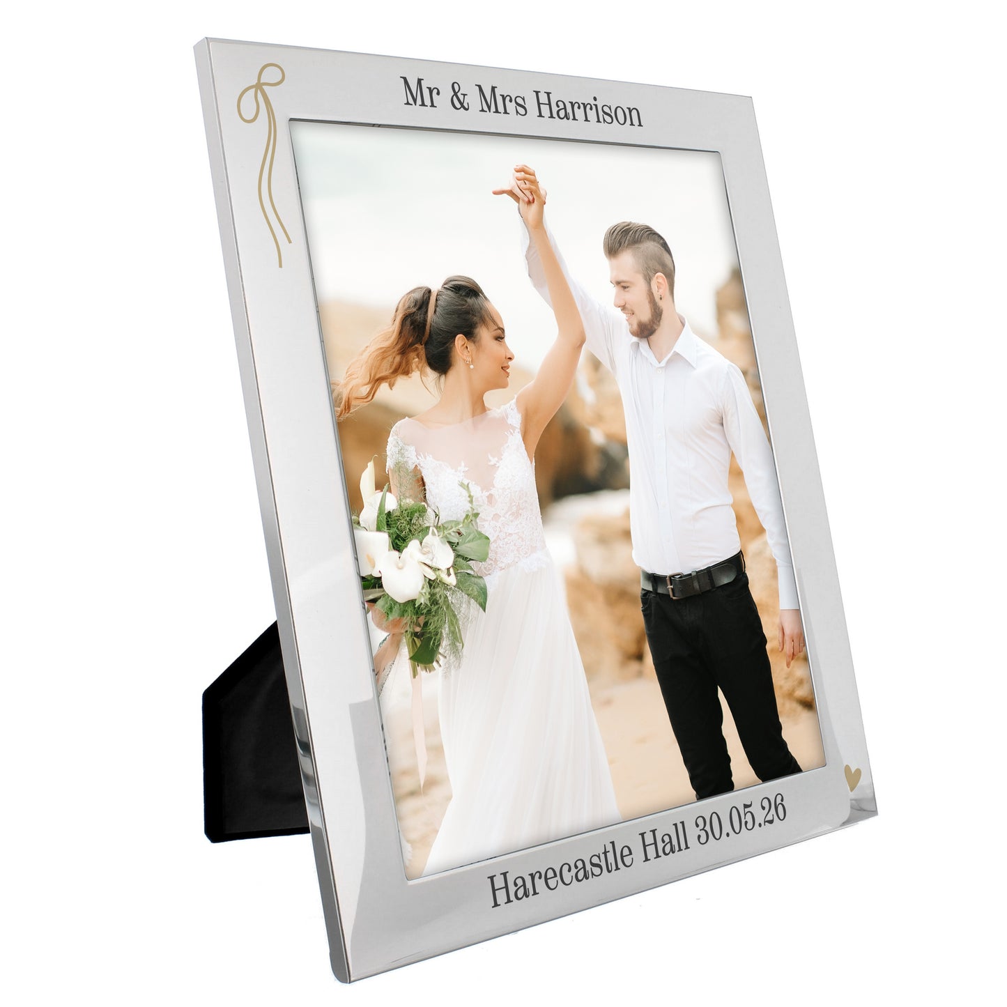 Personalised Black and Gold Free Text 8x10 Photo Frame – Wedding Gift - image 4