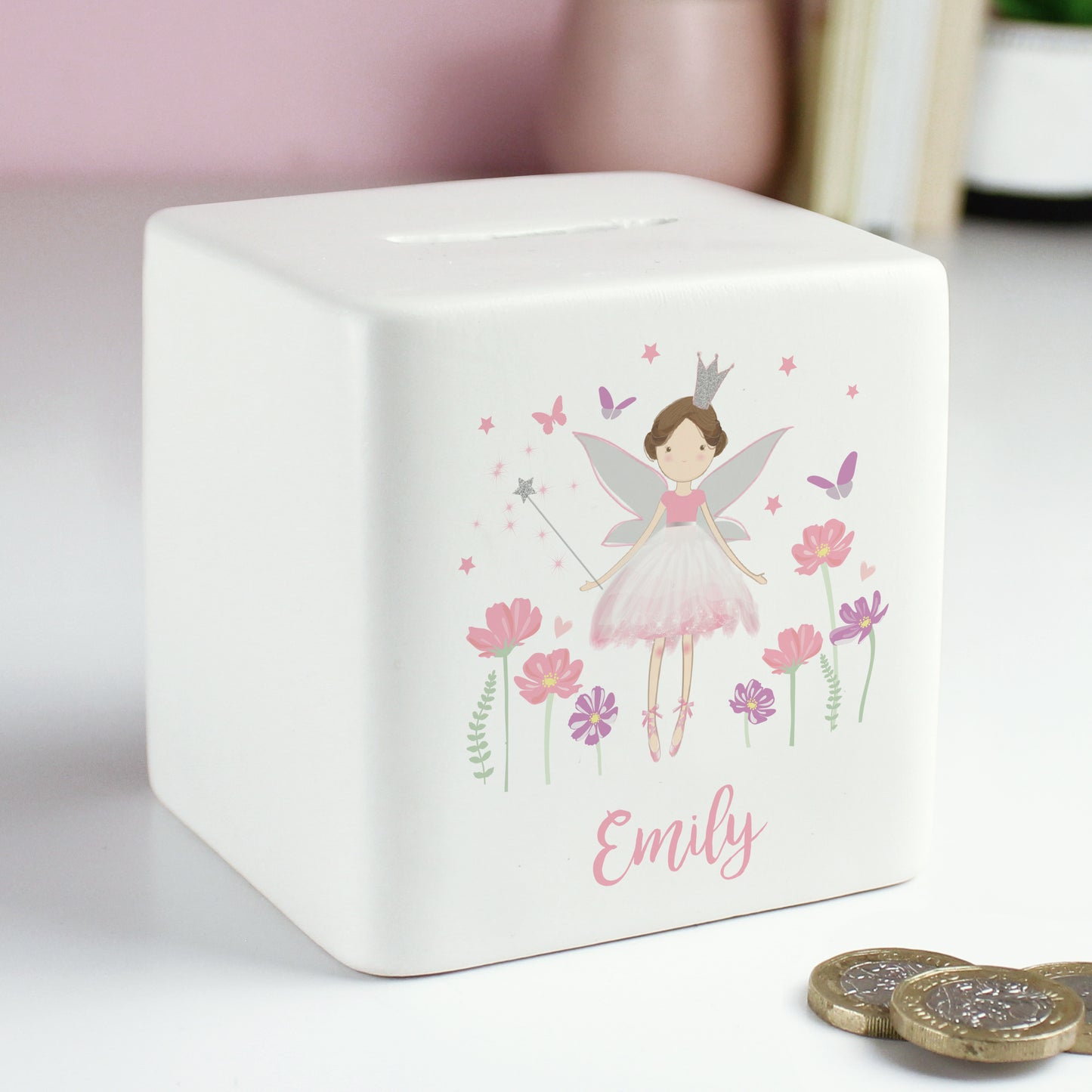Personalised Fairy Princess Ceramic Money Box - image 2