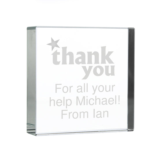 Personalised Thank you Crystal Token - image 2