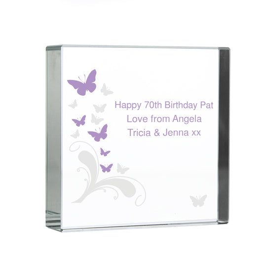 Personalised Butterflies Crystal Token - image 2
