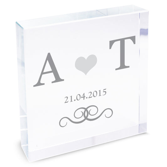 Personalised Silver Monogram Crystal Token - image 3