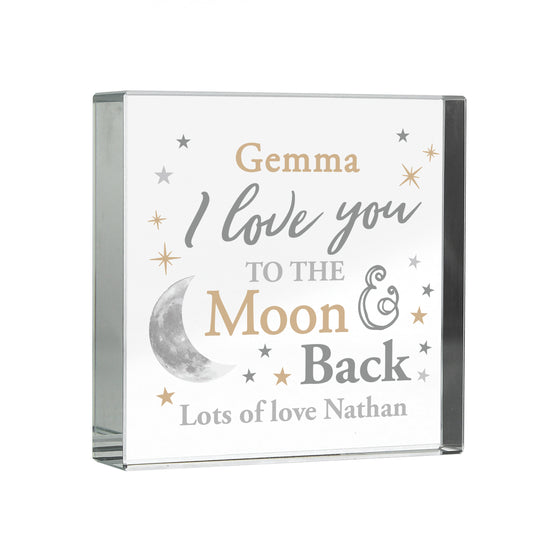 Personalised To the Moon and Back... Crystal Token - image 5