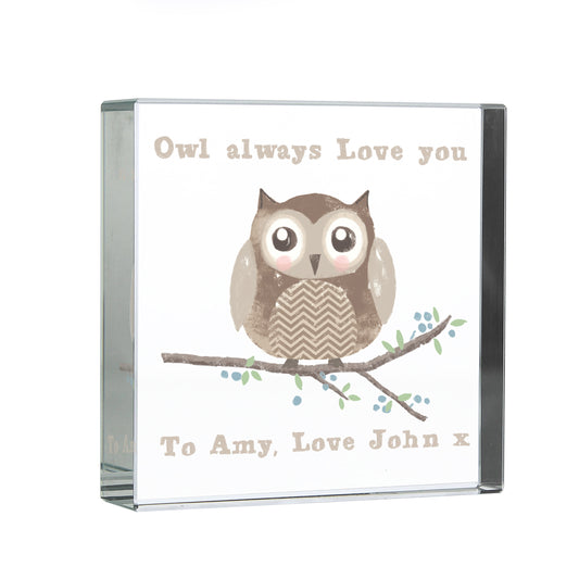 Personalised Woodland Owl Crystal Token - image 2