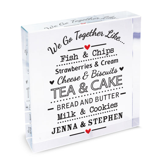 Personalised We Go Together Like... Crystal Token - image 2