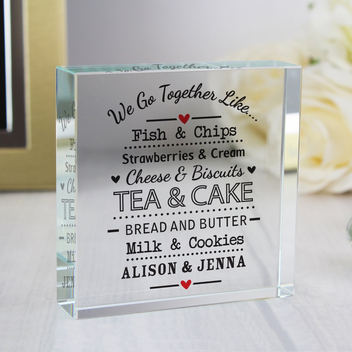 Personalised We Go Together Like... Crystal Token - image 4