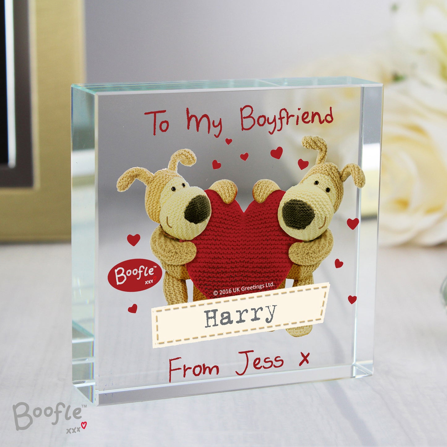 Personalised Boofle Shared Heart Crystal Token - image 4