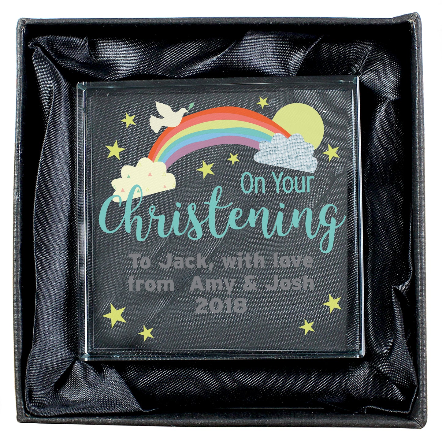 Personalised On Your Christening Rainbow Crystal Token - image 5