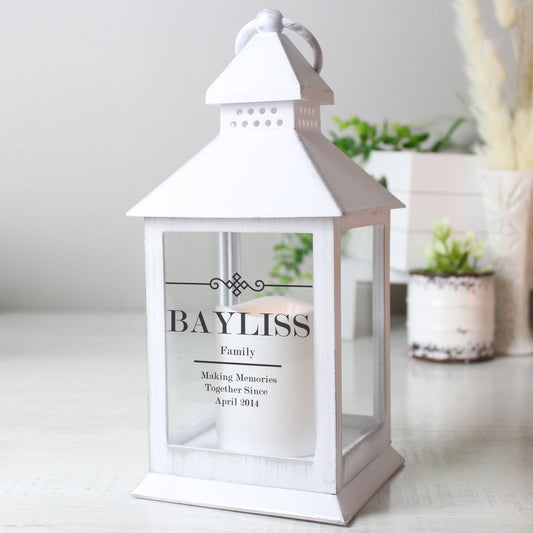 Personalised Elegant Diamond White Lantern - image 3
