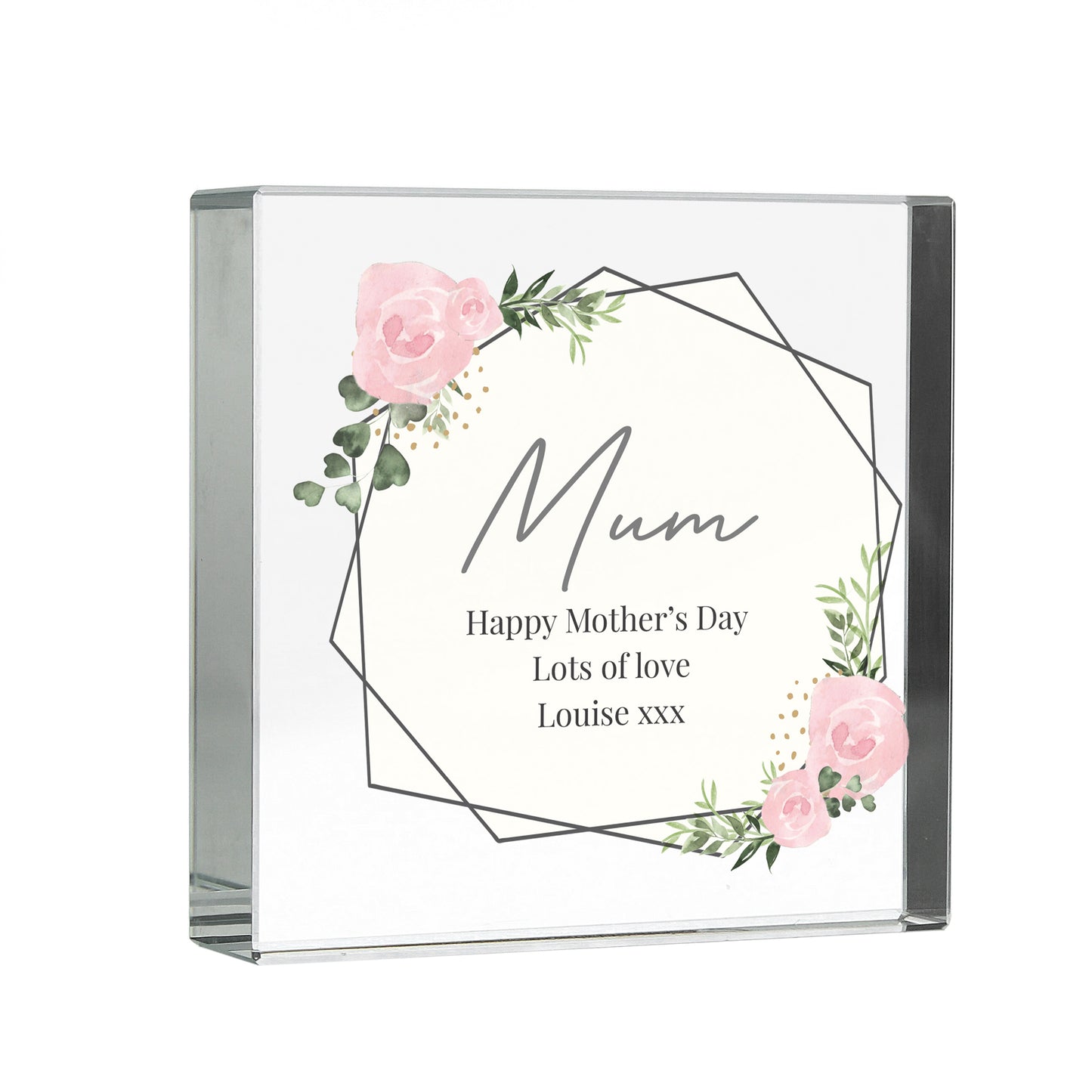 Personalised Abstract Rose Crystal Token - image 5
