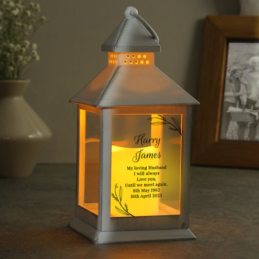 Personalised Memorial White Lantern - image 6