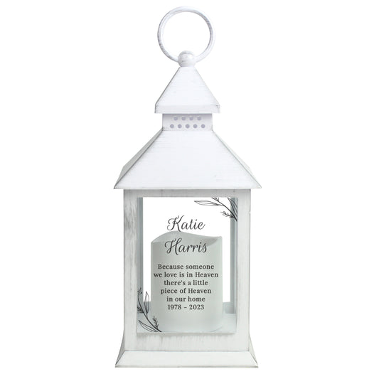 Personalised Memorial White Lantern - image 7