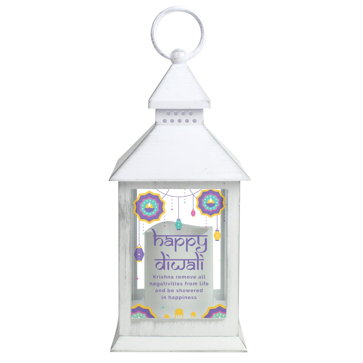 Personalised Diwali White Lantern - image 5