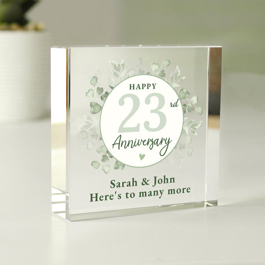 Personalised Botanical Anniversary Crystal Token - image 3