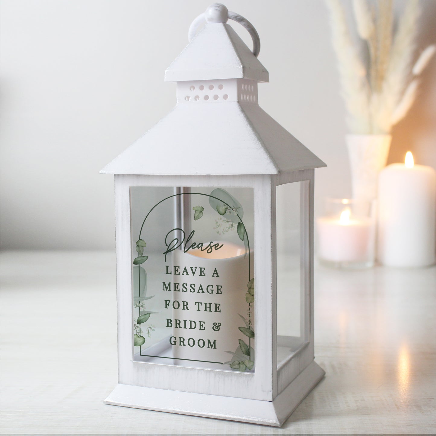 Personalised Botanical Wedding Lantern - image 4