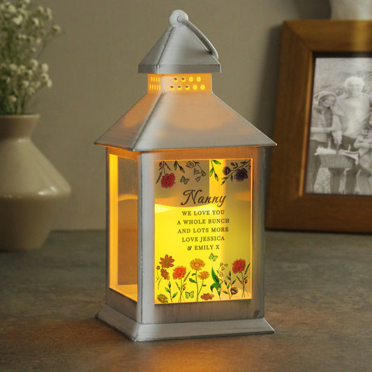 Personalised Wild Flowers LED Lantern - image 2