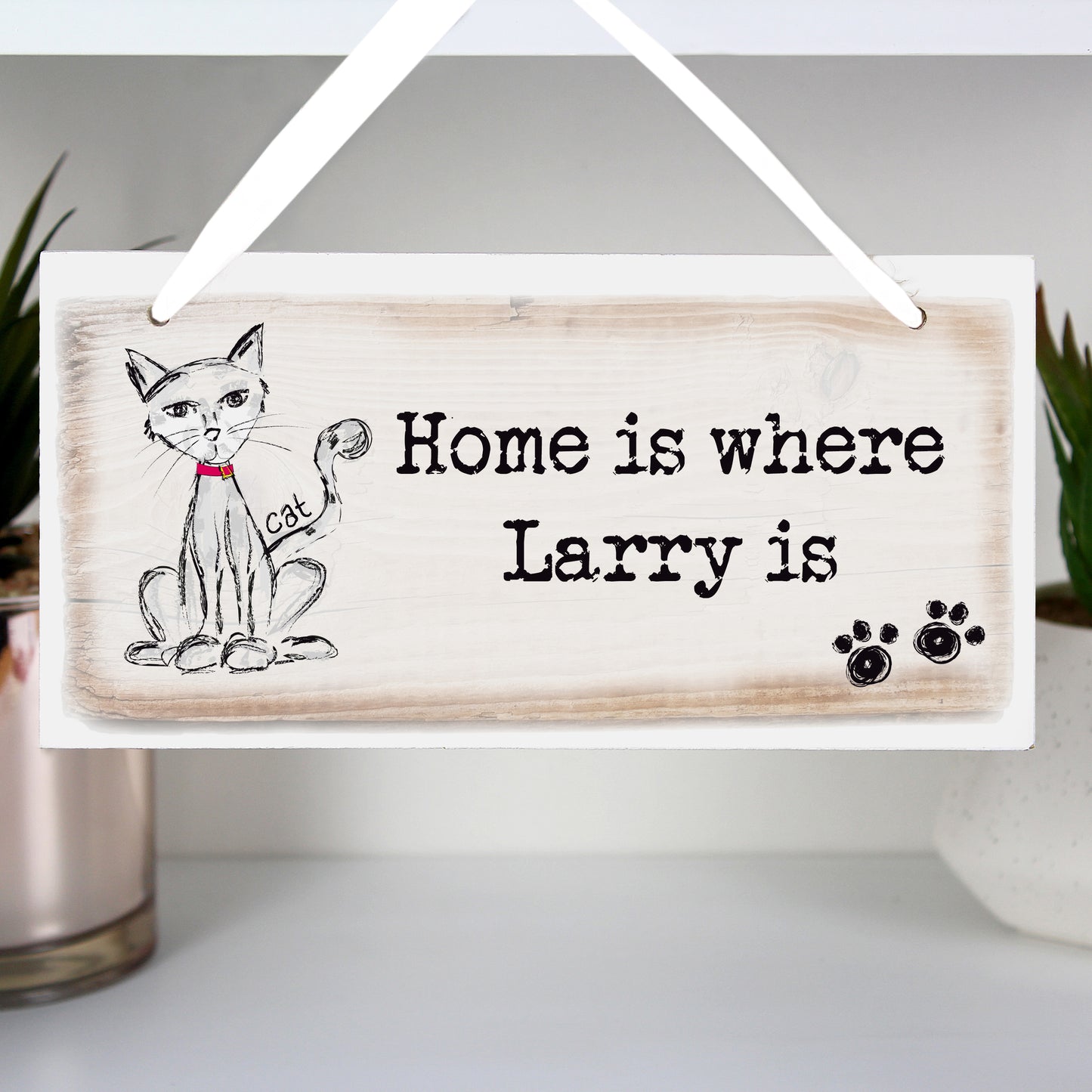 Personalised Cat Wooden Sign - image 3