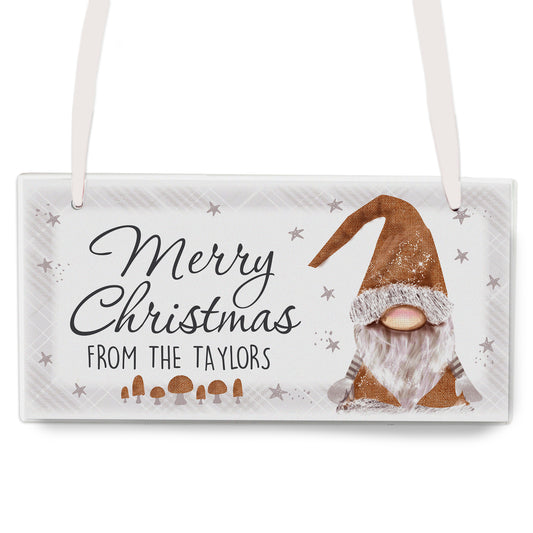 Personalised Christmas Gonk Wooden Sign - image 2