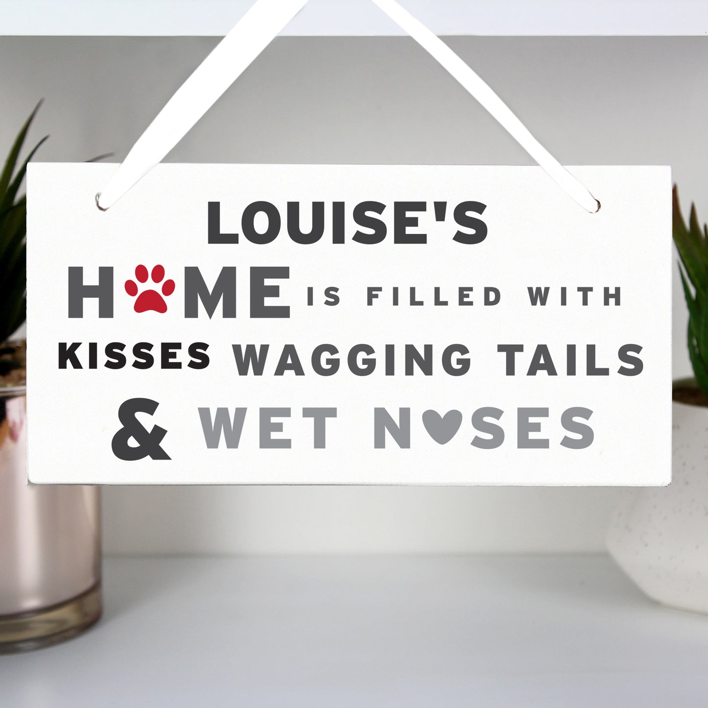 Personalised 'Wagging Tails' Dog Wooden Sign - image 3