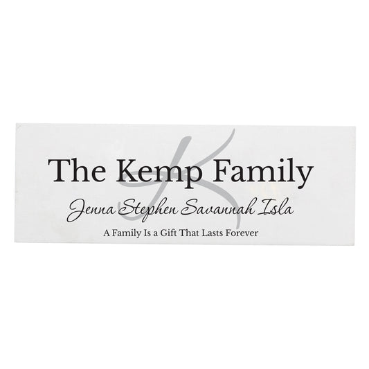 Personalised Family Wooden Mantel Decoration - image 2