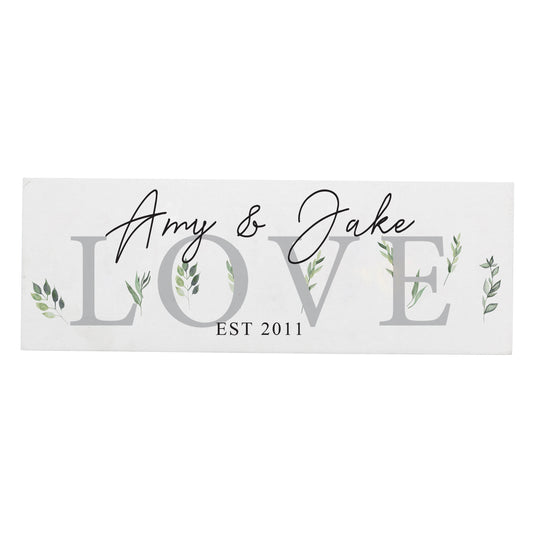 Personalised Botanical Wooden Mantel Decoration - image 2
