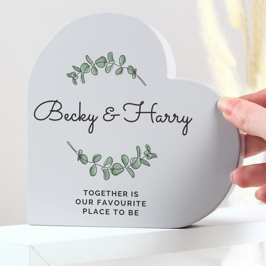 Personalised Botanical Free Standing Heart Ornament - image 2