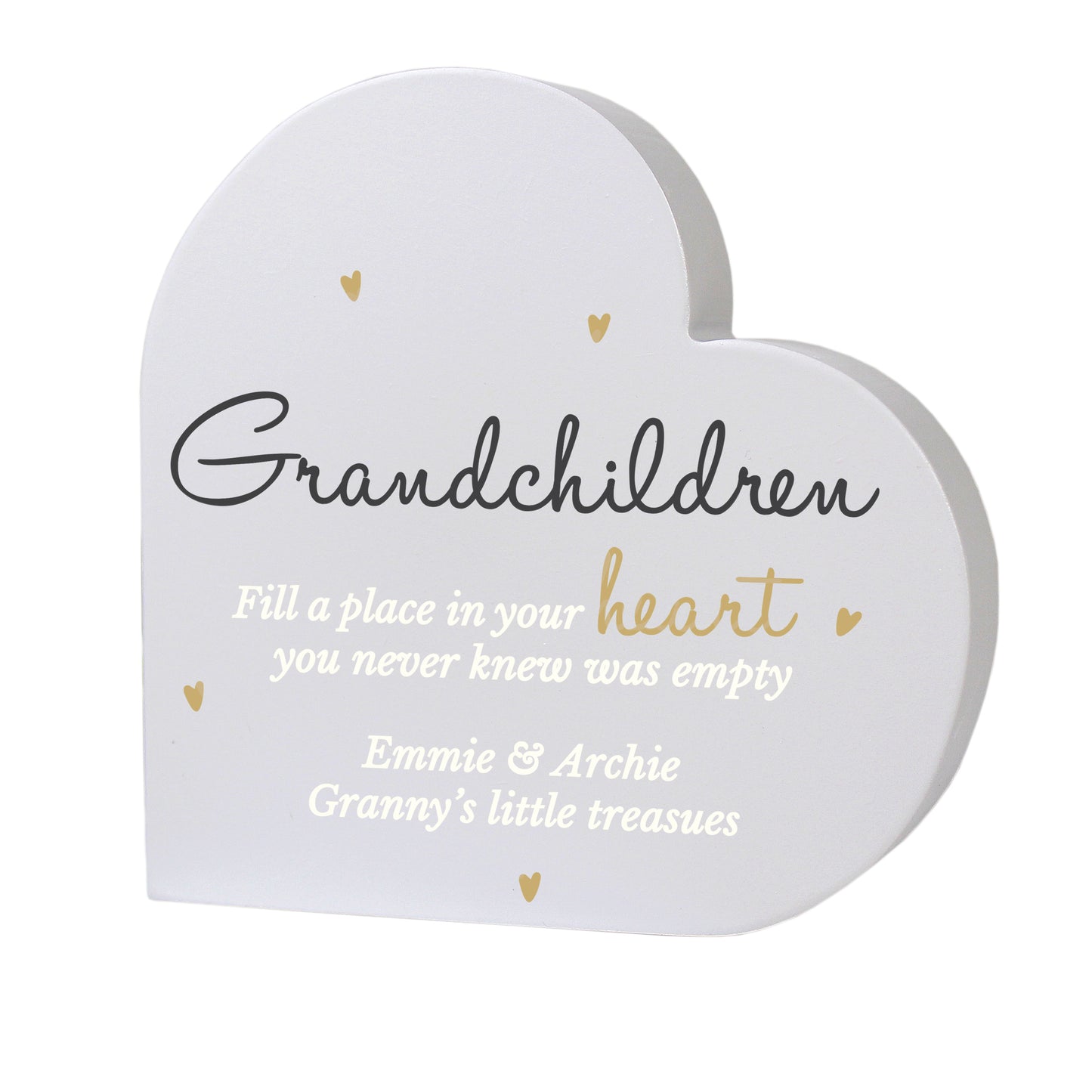 Personalised Grandchildren Free Standing Heart Ornament - image 5