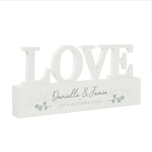 Personalised Botanical Wooden Love Ornament - image 4