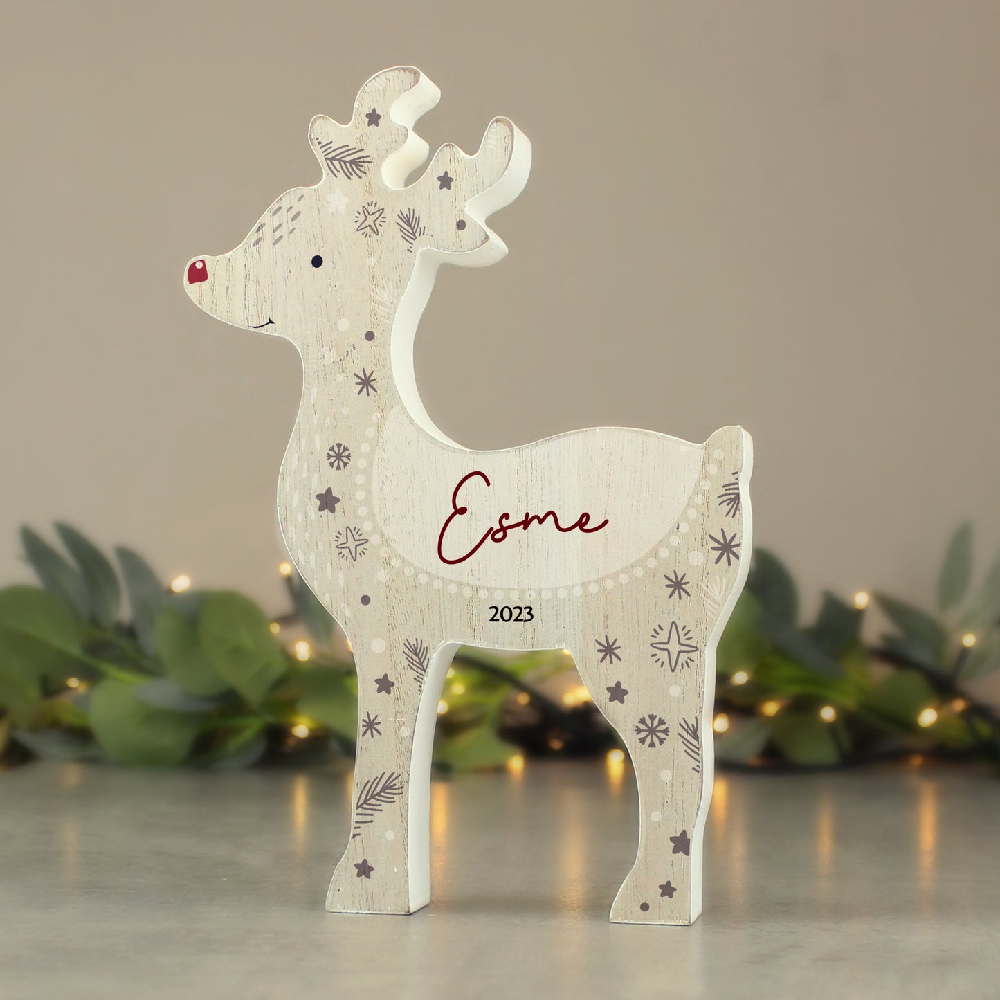 Personalised Red Nosed Reindeer Ornament - image 3