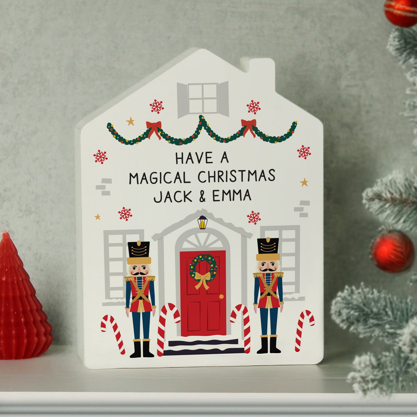 Personalised Nutcracker Christmas Wooden House Ornament – Christmas Keepsake - image 3