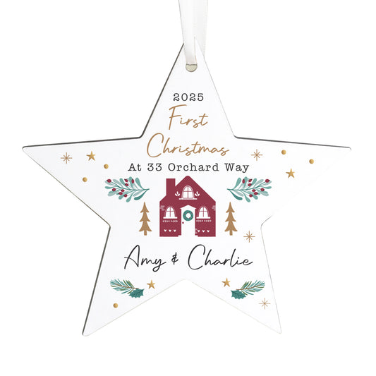 Personalised Home For Christmas Star Ornament – New Home Christmas Gift - image 4