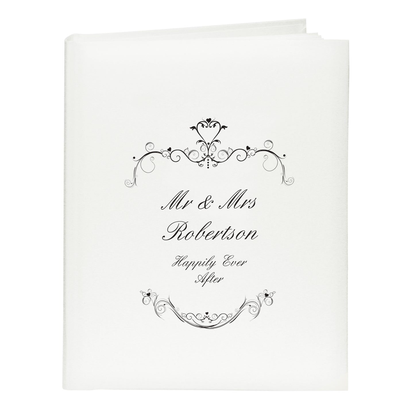 Personalised Black Ornate Swirl Traditional Photo Album - image 5