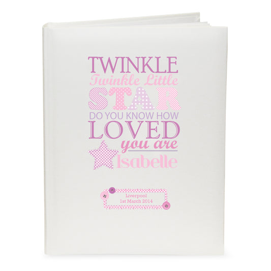 Personalised Twinkle Girls Traditional Photo Album - image 2