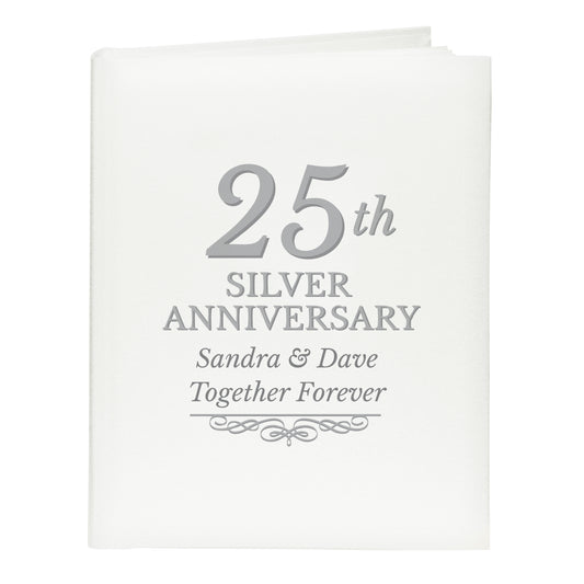 Personalised 25th Silver Anniversary Traditional Photo Album - image 2