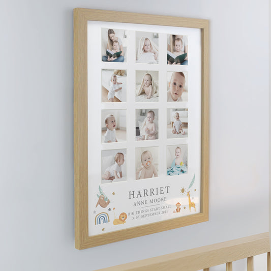 Personalised Animals Oak Multi Photo Frame - image 2