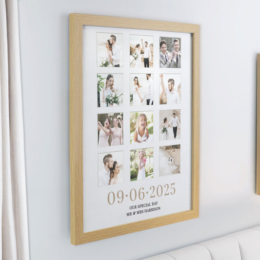 Personalised Special Date Oak Multi Photo Frame - image 2