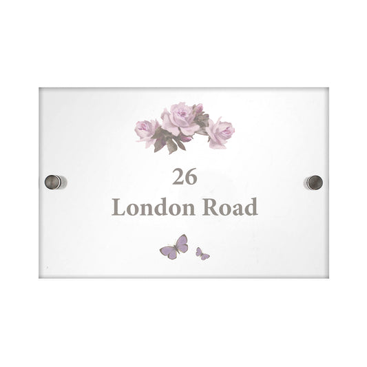 Personalised Vintage Rose Acrylic House Sign - image 2