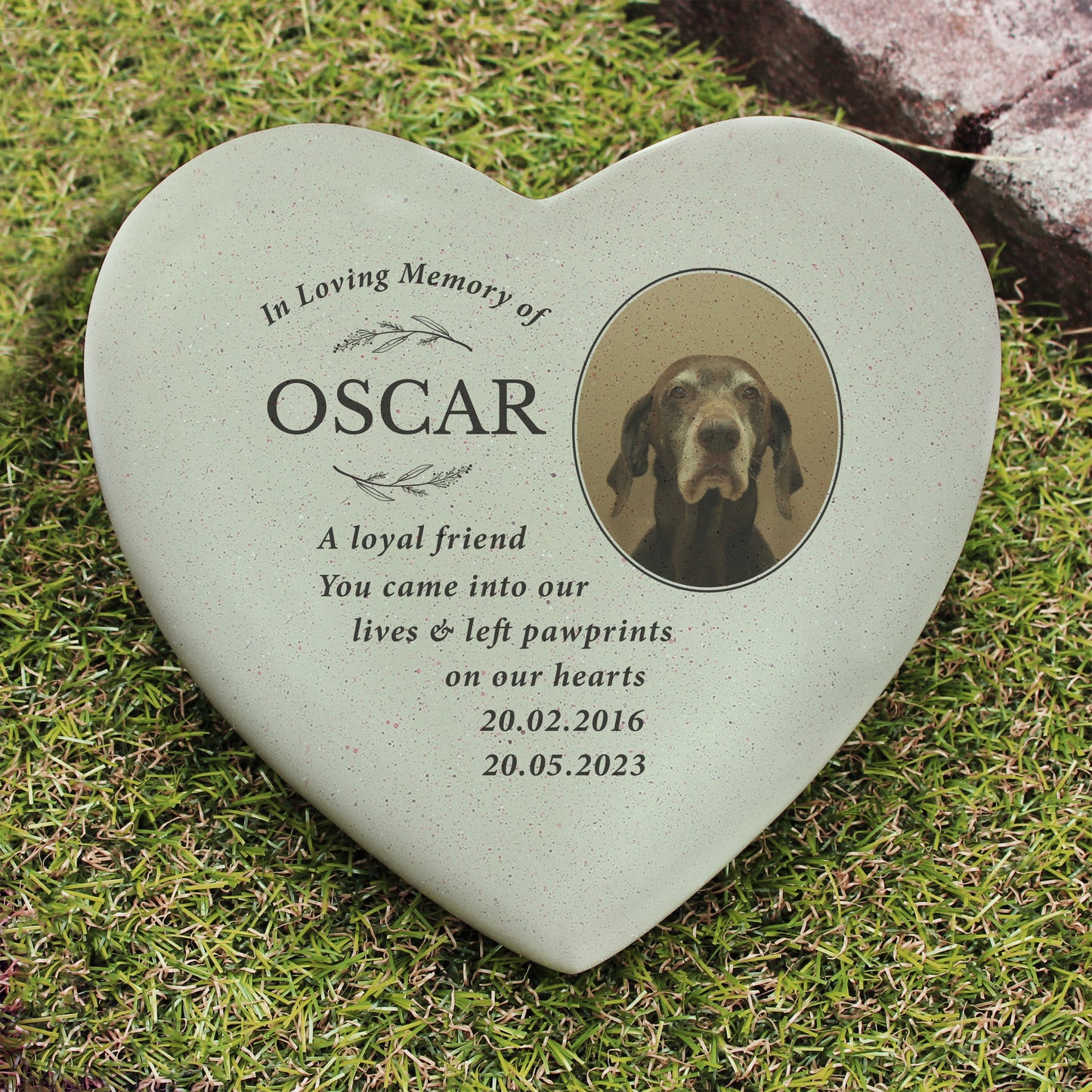 Personalised In Loving Memory Photo Upload Memorial Resin Heart - image 3