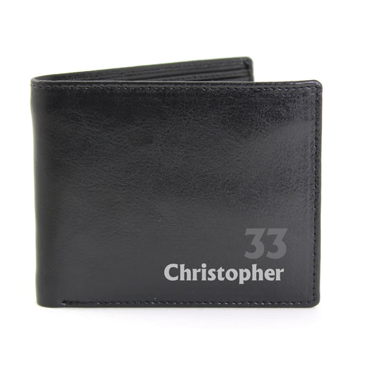 Personalised Birthday Leather Wallet - image 2