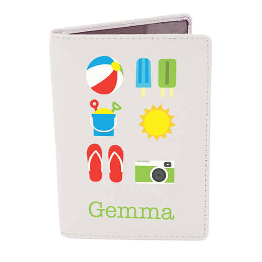 Personalised Bright Travel Cream Passport Holder - image 2