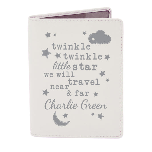Personalised Twinkle Twinkle Cream Passport Holder - image 2
