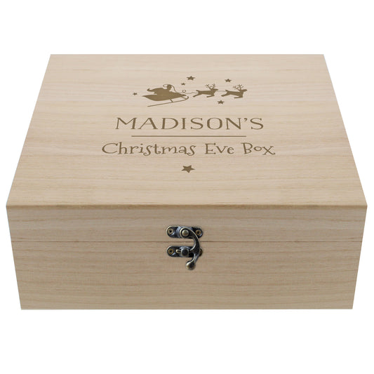 Personalised Large Wooden Christmas Eve Box - image 2