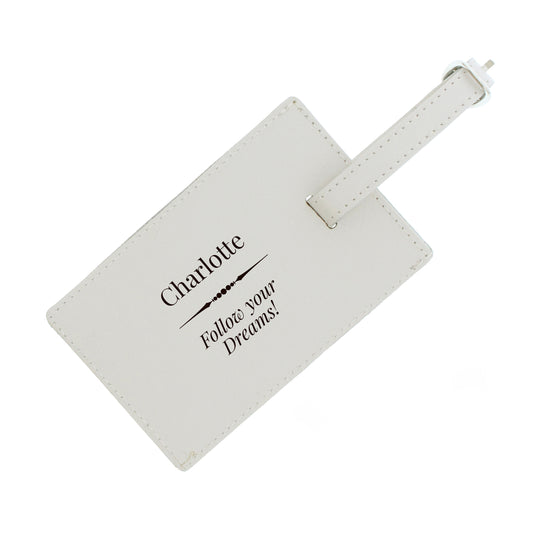Personalised Classic Cream Luggage Tag - image 2