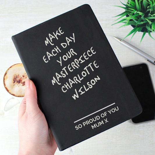 Personalised Free Text Black Hardback Notebook - image 4