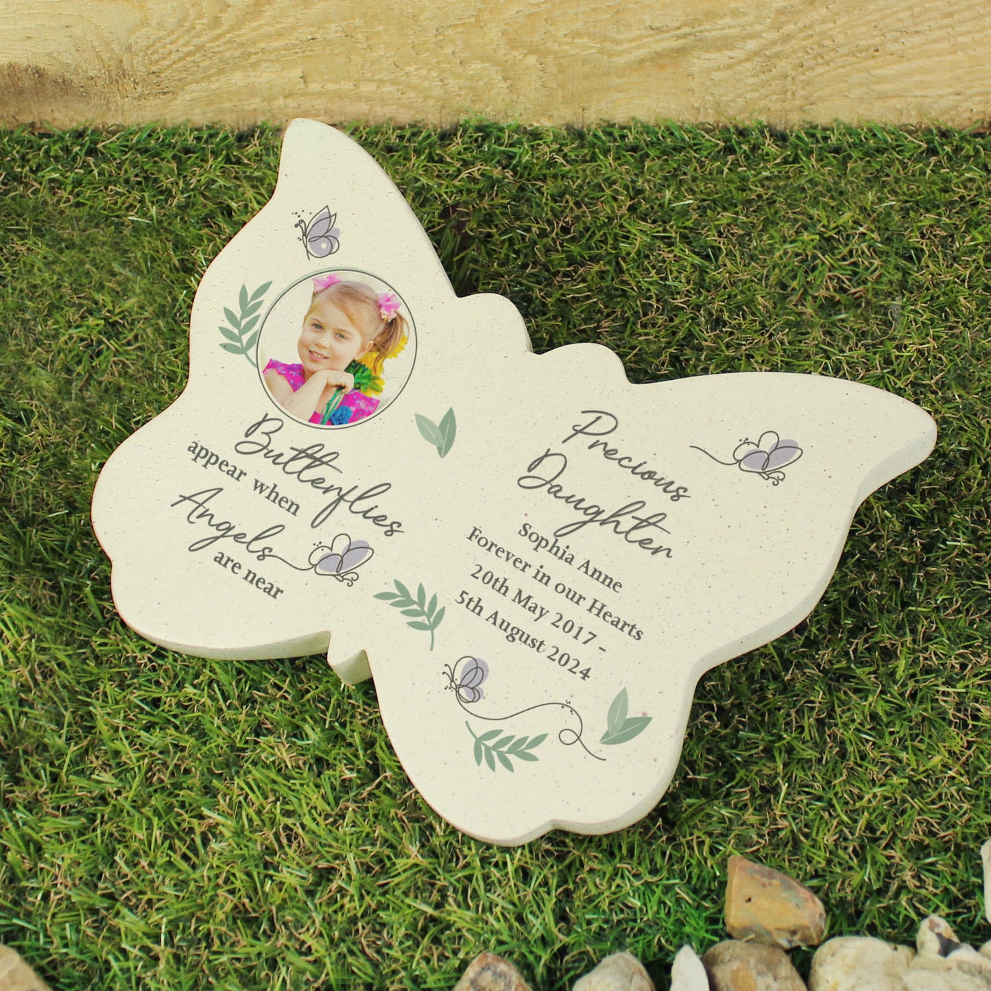 Personalised Butterflies Appear Photo Upload Memorial Resin Butterfly - image 8