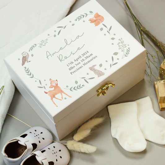 Personalised Woodland Animal Wooden Keepsake Box - image 2